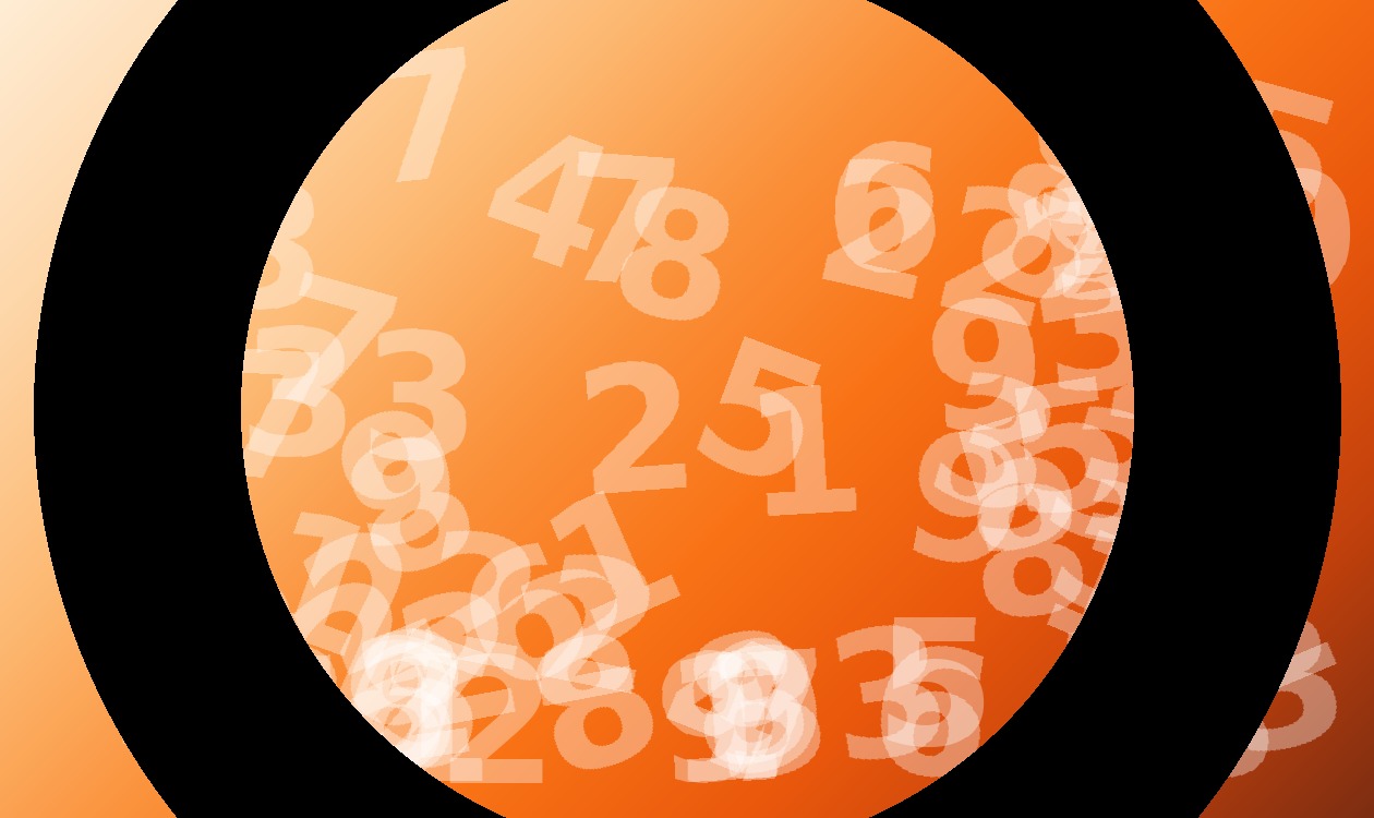 Abstract numbers artwork